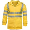 Miniatyrbillede 2 af 4: Ny Mænd Viz Hoodie Sweatshirt Sikkerhed Høj Synlighed Arbejdsjakke Hurtig 2023 (Orange XL)