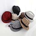 Miniatyrbillede 3 af 4: Kaffe farve, unisex jazz hatte, engelsk stil linned