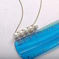 Miniatyrbillede 5 af 5: Sterling Sølv Balance Perle Vedhæng Kæde Choker Halskæder Kvinder Halskæder ( )