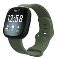 För Fitbit Versa 3 / Sense Silikonarmband Storlek: L (Mörkgrön)