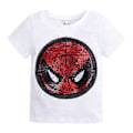 Miniatyrbild 2 av 4: Barn Pojkar Flickor Tecknad Spiderman T-shirt Paljetter Vändbar Mönsterförändrande Tröjor -NMAOV(4-5 År Vit)