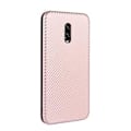 Pikkukuva 3 / 4: OnePlus 6T:lle hiilikuituinen nahkakotelo (vaaleanpunainen)