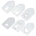 Miniatyrbillede 2 af 2: 6 STK./Sæt Stencils Håndværk Snefnug Udskæring Jul Skærestencils Papirskæringsforme