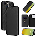Miniatyrbillede 2 af 5: Læder Telefon Cover til iPhone 15 Plus (Sort)