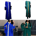 Miniatyrbillede 2 af 5: Dame Islamisk Kaftan Kjole Kaftan Kjole Fuld Længde Islamisk Kaftan Kjole Kjoller Flæseærme Islamisk Kaftan Kjole Lilla S(S Lilla)