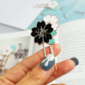 Miniatyrbilde 4 av 5: 3 stk. kirsebærblomst papir klips, søte fargerike Sakura papir klips