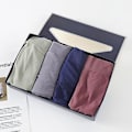 Miniatyrbild 5 av 5: Män Boxers Elastisk Solid Färg Midja Andningsbar U Konvex Antiseptisk Underkläder Bulge Pouch Män Underbyxor Inner Wear Kläder (Ljusgrön)