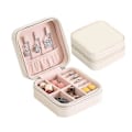 Miniatyrbillede 2 af 5: Bærbar Smykkeskrin Organizer Læder Smykker Ornamenter Etui Rejseopbevaring (Pink)