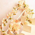 Miniatyrbild 1 av 5: Champagnefärg-2 st x230cm Konstgjord blomma Sakura Hängande V