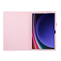 Pikkukuva 3 / 4: Litchi-tekstuurilla varustettu tabletin suojakotelo Samsung Galaxy Tab S9+:lle (Ruusunpunainen)