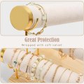Miniatyrbild 2 av 5: Beige Armband Display Stativ, Armbandshållare, 3-Tier Avtagbart Armband Stativ med Träbricka, Je