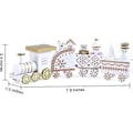 Miniatyrbillede 2 af 5: Juletogs Dekorationer Julemand Gingerbread Mand Tog 3 Vogne Mini Trætog til Børn Gave, Julefest Dekorationer (Hvid)