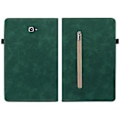 Pikkukuva 2 / 5: Vetoketjuinen Nahkainen Tabletin Kotelo Samsung Galaxy Tab A 10.1 2016/T580/T585 (Vihreä)