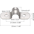 Miniatyrbillede 2 af 5: 50 stk. 8mm U-rør 304 rustfrit stål stive rørklemme til U-form