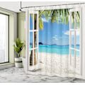 Miniatyrbillede 4 af 5: Strand Polyester Bruseforhæng (180*180cm), Tropisk Palm Strand T