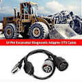 Miniatyrbillede 4 af 5: 9-bens & 14-bens Gravemaskine Split Connect CA3 Servicekabel Comm Diagnostisk Adapter til CAT ET-3 457-61