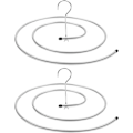 Miniatyrbilde 1 av 5: 2 stk. spiralformet klesstativ for tørking av sengetøy, laken og seng