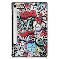 Miniatyrbillede 2 af 5: JSM PU Læder Smart Cover til Samsung Galaxy Tab S9 FE 10.9 (Graffiti)