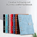 Miniatyrbillede 3 af 5: Løs-blads Business Office Notebook Hullet 6-rings Planner Binder Notebook til Møde Rejse Arbejde Skole (Rød)