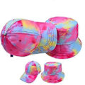 Miniatyrbild 5 av 5: Bucket Hat i Bomull Unisex Sommar Resa Strand för Solhatt Utomhus Basebollkeps för Kvinnor Män Tonåringar för Sol UV för Prot Tie-dye rosaröd baseball