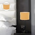 Miniatyrbillede 3 af 3: 1 stk. Simpel Lampeskærm i Stof Bordlampe Dekorativt Tilbehør Ovalt Lysdæksel Dekor