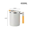 Miniatyrbilde 4 av 5: Kaffekopp med Håndtak Drikkekopp 400 ml Vannflaske Praktisk Rustfritt Stål Isolert Kopp Termokopp for Lounge Piknik (Lysegrå)