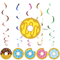 Miniatyrbild 5 av 5: Donut-födelsedagsprydnader Festtillbehörssats, 5 stycken Donut H