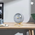 Miniatyrbild 4 av 5: 1 st grå analog väckarklocka med ljus, liten väckarklocka tyst r