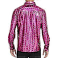 Pikkukuva 3 / 5: Miesten disco-paidat, kiiltävä pitkähihainen paita (2XL ruusunpunainen)