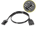 Pikkukuva 1 / 5: PC-valaistuksen synkronointikaapeli 4-nastainen - 3-nastainen adapteri useille ARGB-hallintamuuntimille tavalliseen 5V3Pin ARGB-tuulettimeen