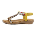 Miniatyrbillede 2 af 5: Sommer Nye Damesandaler Elastikbånd Let og Behagelige Sandaler (EU 40 Gul)