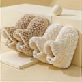 Miniatyrbilde 2 av 4: Våre herlige fleece-sko, myke minneskum søte varme fuzzy husfleece-sko hvite37 (Khaki39)
