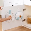 Miniatyrbillede 5 af 5: 2 stk. Justerbar roterende låg holder roterende køkken gryde låg praktisk