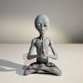 Miniatyrbillede 1 af 5: Dreafly Udenjordisk Statue Havepynt i Resin