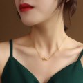 Miniatyrbilde 2 av 4: Gullkjede Choker Halskjede, 18K Gullbelagt Yndig Søt Hjerteform
