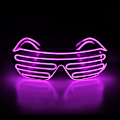 Miniatyrbillede 1 af 5: Lysende lukker neon rave solbriller El Wire LED solbriller Voic