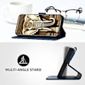 Miniatyrbilde 4 av 5: Elefant-preget PU-etui for Samsung Galaxy Z Fold5 5G (Kongeblå)