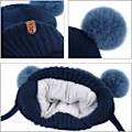 Miniatyrbild 4 av 5: Vinterhattar för baby vinter varm hatt vinterhatt mössa med öra F