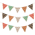 Miniatyrbillede 1 af 5: 2 stk. Burlap Banner, 15 Burlap Banner, Burlap Vimpelguirlande til