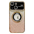 Pikkukuva 1 / 5: Iphone 14:lle Suuri Ikkuna Magsafe Gradient Glitter Elektrolyyttinen Tpu Puhelimen Kotelo (Kulta)