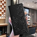 Miniatyrbillede 2 af 5: Butterfly og Blomst Etui til Motorola Moto G31 / G41 (Sort)
