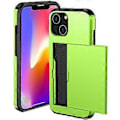 Pikkukuva 2 / 5: Korttikotelopuhelin Kotelo iPhone 15 Plus:lle, TPU+PC Kaksoiskerrosinen Iskunvaimennuspuhelin Kotelo