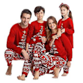 Miniatyrbilde 2 av 5: Julepyjamas Xmas Pjs Sett Familie Matchende Fest Pyjamas Soveklær Antrekk (Mamma-S)