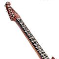 Miniatyrbild 3 av 5: 5.9in Mini Gitarr Modell Delikat Miniatyr Musikinstrument Gitarr Modell Kaffe med Guldrep