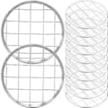 Miniatyrbillede 1 af 2: 12 stk. Metal Pen Holder Gitter Metal Blomstergitter Mason Jar Blomstergitter Jern Blomstervase Gitter (6,80X6,80X0,10CM Billede 1)