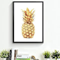 Pikkukuva 3 / 4: Wekity Kulta-Ananas ja Teksti Seinätaide Canvas-Tulostus Poster, Yksinkertainen Muodikkaat Taidepiirustus Sisustus Kotiin Olohuoneen Makuuhuoneen Toimiston ja Lastenhuoneen