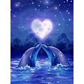 Miniatyrbillede 1 af 5: Malet 30*40cmure 5D Diamant Fuld Diamant Korssting (1)Dolphi