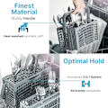 Miniatyrbild 3 av 5: Bestickkorg för diskmaskin [23 x 8,5 & 4,5 x 13,5 cm]. Bestickkorg med innovativ 2-i-1-lösning