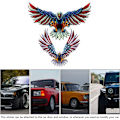Miniatyrbilde 3 av 5: 4 stk Refleks Bald Eagle Bilklistremer Flagg