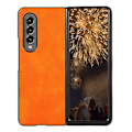 Miniatyrbild 1 av 4: Tvåfärgat fodral med lychee-struktur för Samsung Galaxy Z Fold4 (Orange)